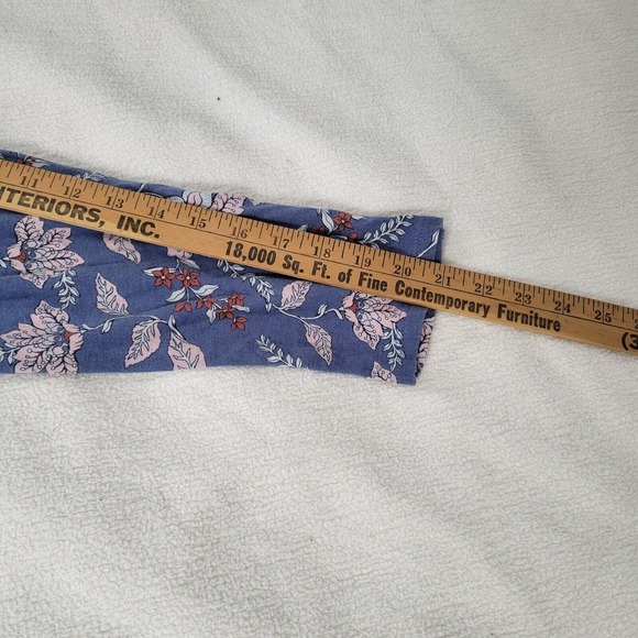 J Jill Top Tunic Women’s Floral Patchwork Print Tank Pink Blue Size L Cottage - Picture 9 of 16